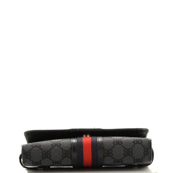 Balenciaga x Gucci The Hacker Wallet on Strap BB Coated Canvas Black - Picture 4 of 6
